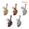 6" SirEEL Iridized Skull Shape Bong with Banger | Assorted Colors