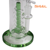 SirEEL - 10" Spiral Shower Perc Bong with Flower Bowl, Assorted Colors May Vary