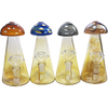 7" Inline Perc Mushroom Beaker Bong | Assorted Colors