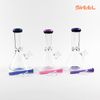 10" SirEEL Color Accent Beaker Bong with Flower Bowl | Assorted Colors