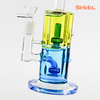 11" SirEEL Two Tone Glycerin Shower Perc Bong with Flower Bowl | Assorted Colors