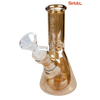 SirEEL - 6.5" Electroplated Beaker Bong with Flower Bowl, Assorted Colors May Vary