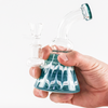 LuvBuds - 6" Wrap and Rake Bent Neck Hanger Bong/Rig, Comes with Flower Bowl, Assorted Colors