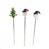 5" Holiday Themed Glass Top Pokers | Assorted Designs