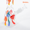 SirEEL - 10" Funky Fungi Beaker Bong with Flower Bowl, Assorted Mushroom Colors