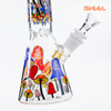SirEEL - 10" Funky Fungi Beaker Bong with Flower Bowl, Assorted Mushroom Colors