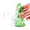 LuvBuds - 4.5" Christmas Tree Dab Rig with Banger, Evergreens Color