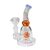 LuvBuds - 7" Wig Wag Ball Perc Bell Bong with Bowl, Assorted Colors May Vary