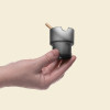 NWTN Home - Flower Pots Ashtray Set, 3pc, Charcoal