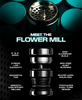 Flower Mill - Next-Gen Standard 2" 3-Piece Grinder, Purple