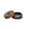 ONGROK 2pc. Walnut Wood Grinder | 3 Inch | Silver