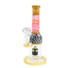 LuvBuds - 9" Molino Double Glass Mushroom Bong with Bowl, Yellow