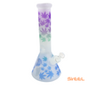 SirEEL - 12.5" TuffLuv 7mm Beaker Bong with Frosted Leaf Windowpane, Assorted Colors May Vary
