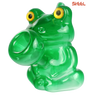 SirEEL - 4" The Croak Bong with Flower Bowl, Hermit Green SirEEL - 4" The Croak Bong with Flower Bowl, Hermit Green