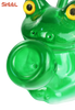 SirEEL - 4" The Croak Bong with Flower Bowl, Hermit Green SirEEL - 4" The Croak Bong with Flower Bowl, Hermit Green