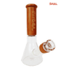SirEEL – 9" TimberKraft Beaker Bong with Knotorious Bowl, Natural Timber Tones Vary