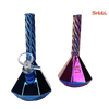 SirEEL – 6.5" Iridized OctaTwist Beaker Bong with Bowl, Assorted Colors May Vary