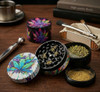 SirEEL - 12pk 75mm Weed Leaf Pattern Polymer 4pc Grinder, Assorted Colors May Vary, Retail Display