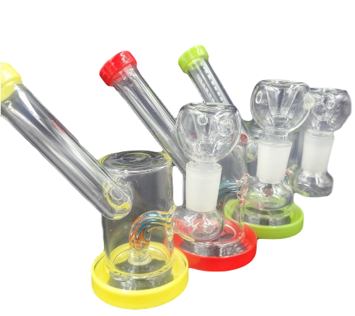 5" Side Car Hanger Rigs Bongs Assorted Colors Comes with a Flower