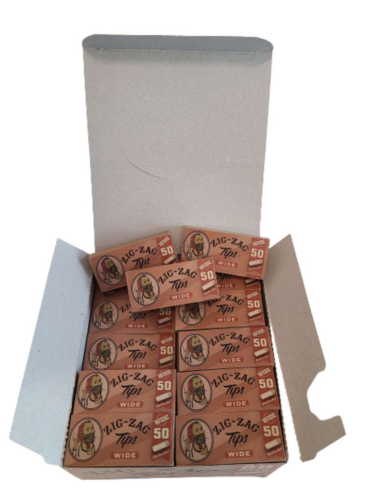 Zig Zag Wide Rolling Tips 50 Pack 50 Tips per Pack ShopLuvBuds