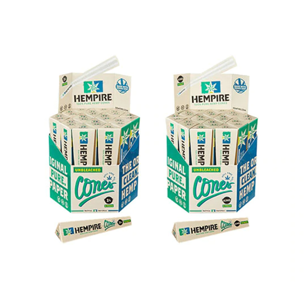 Hempire by Swisher - Hexagon Retail Packaging | 1 1/4" Pre-Rolled Cones | 6 Cones | 24 Units per Box