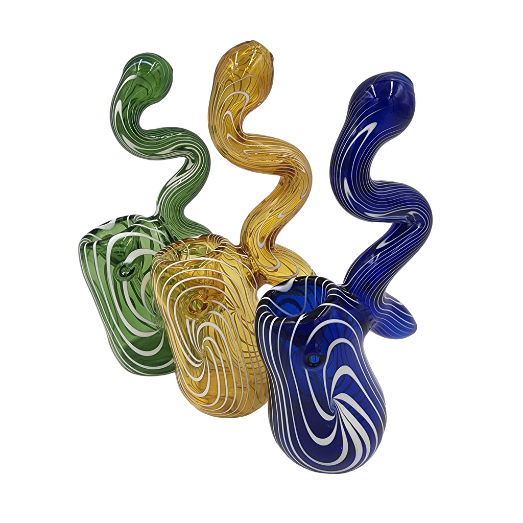 5.5" Squiggle Style Sherlock Bubbler | Assorted Colors