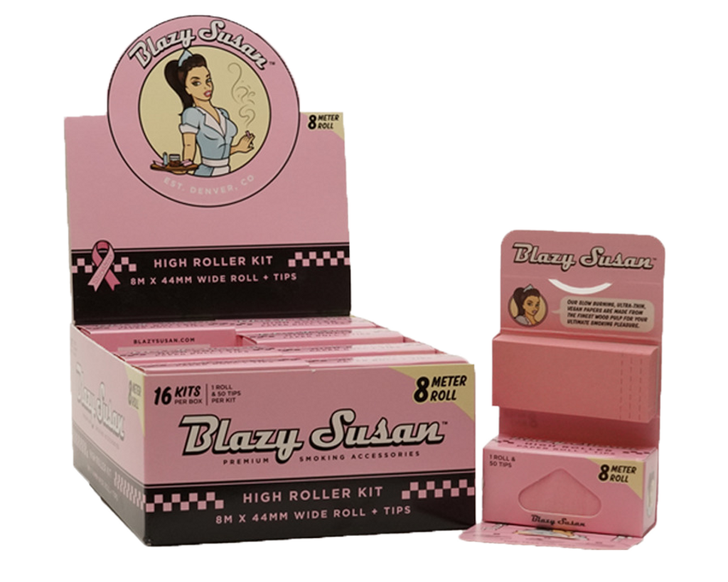 Blazy Susan Pink High Roller 8Meter x 44mm Roll 16 Packs per Display