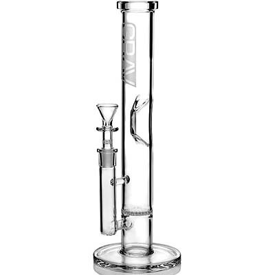 GRAV Medium Clear Straight Base with Disc Water Pipe