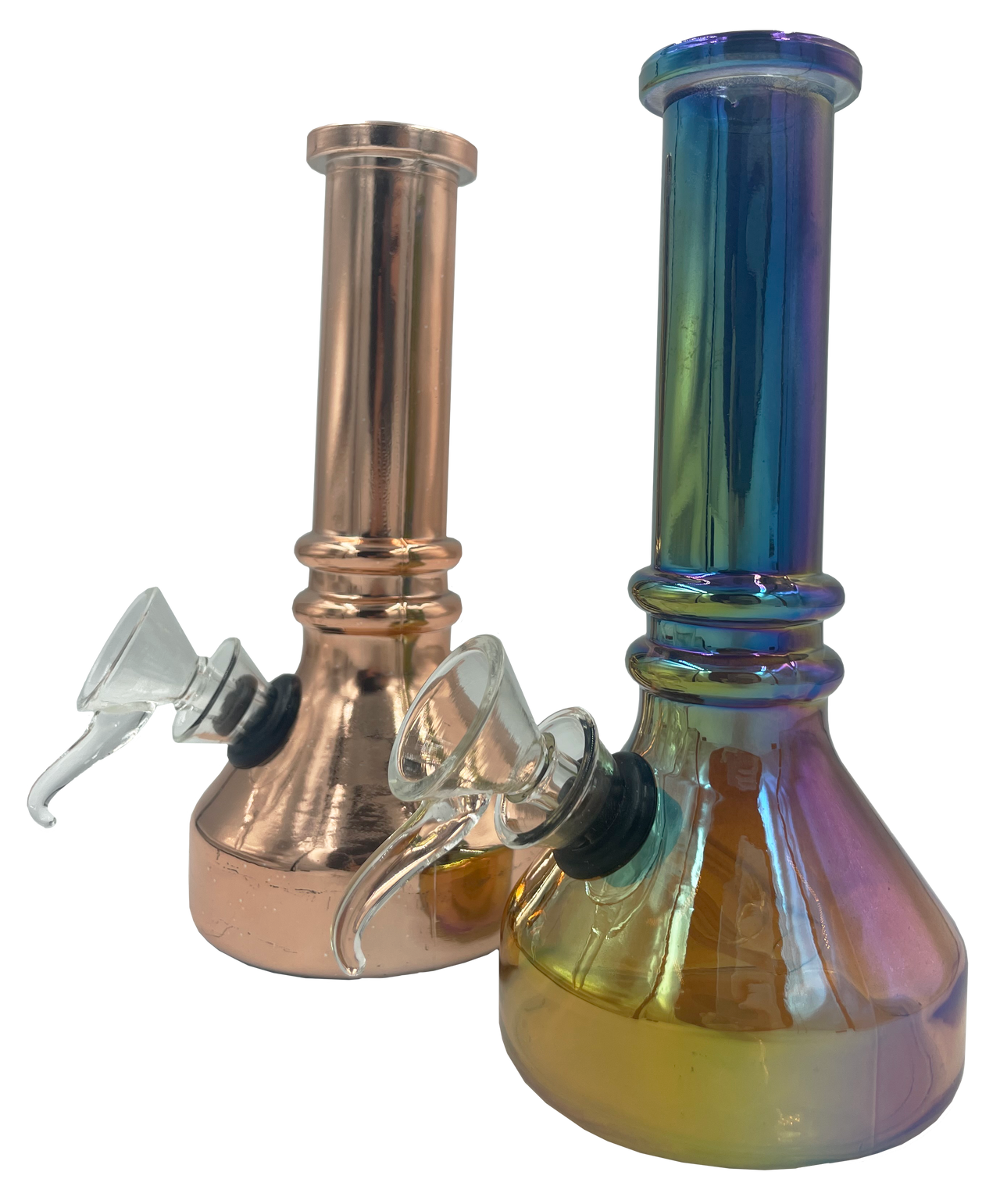 6" Slime Colored Bowtie Ball Beaker Bong with Flower Bowl Assorted Colors