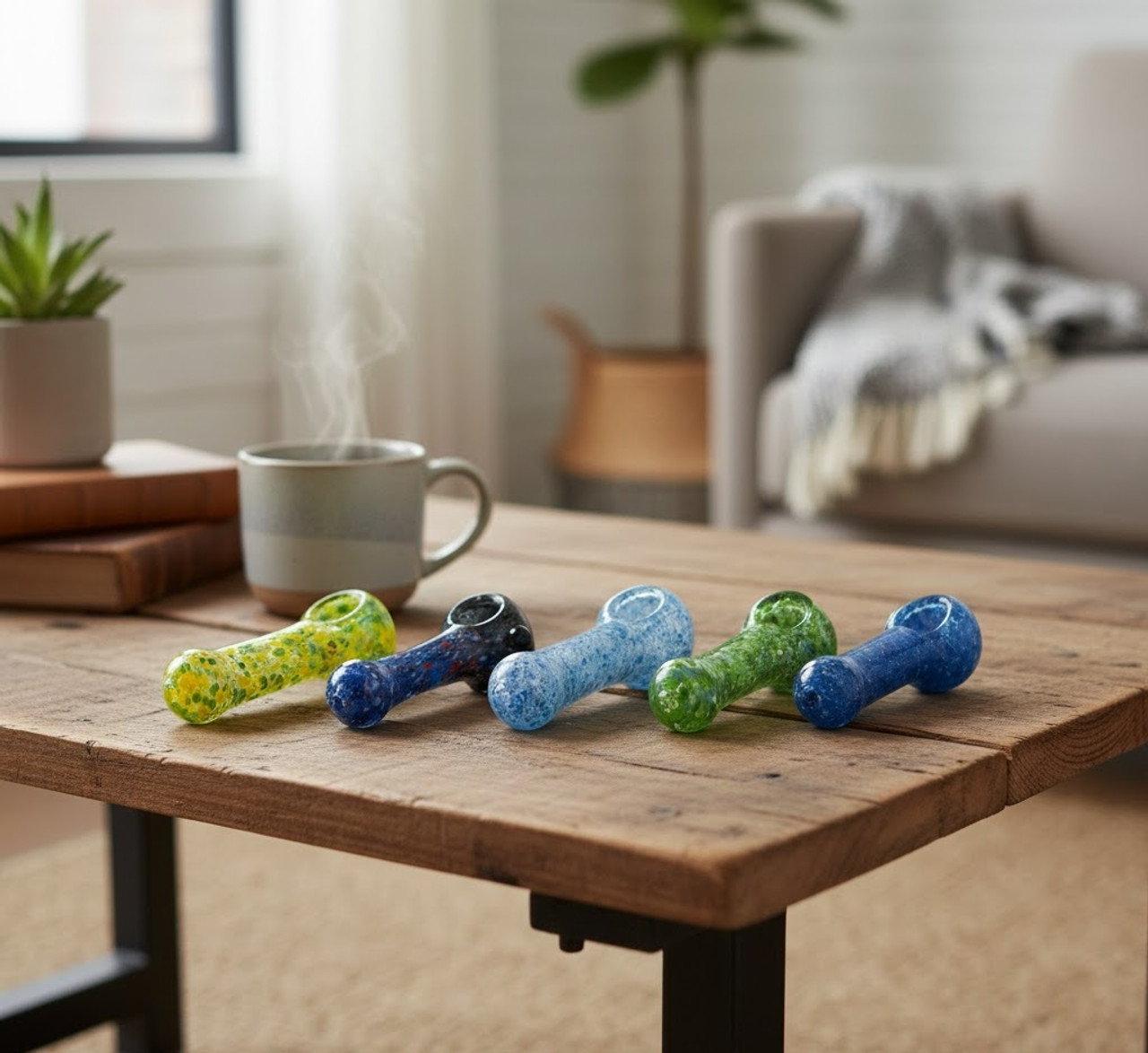 LuvBuds - 4.5" Bulk Hand Pipes, Assorted Colors May Vary (Generated with AI which can make mistakes)