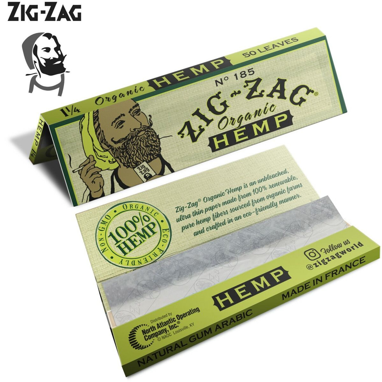 Zig-Zag - Organic Hemp Papers, 1 1/4, 48ct, Promotional Pack