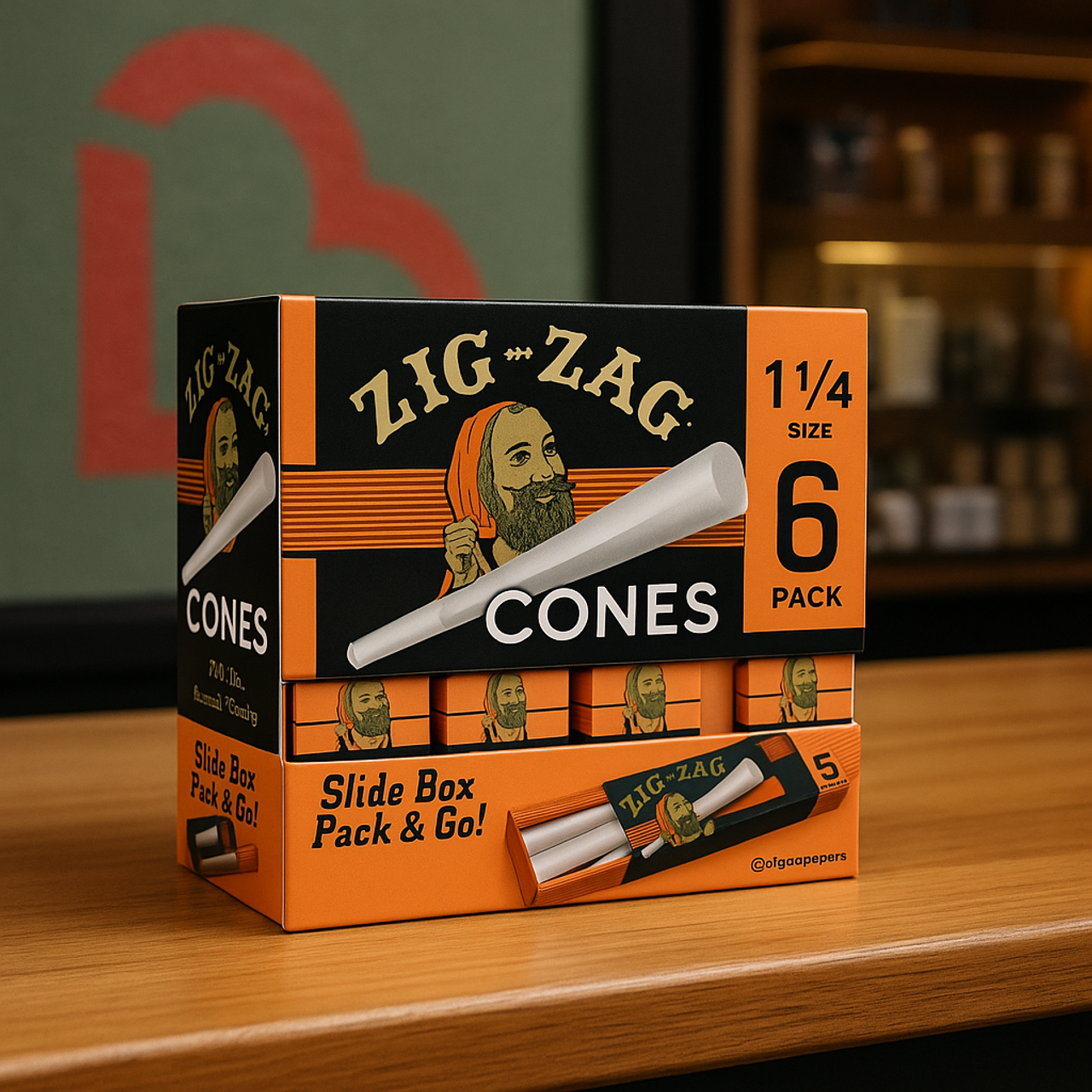 Zig-Zag - 36pk Ultra Thin Pre-Rolled Cones 1 1/4", 6pc, Promotional Pack (Generated with AI which can make mistakes)