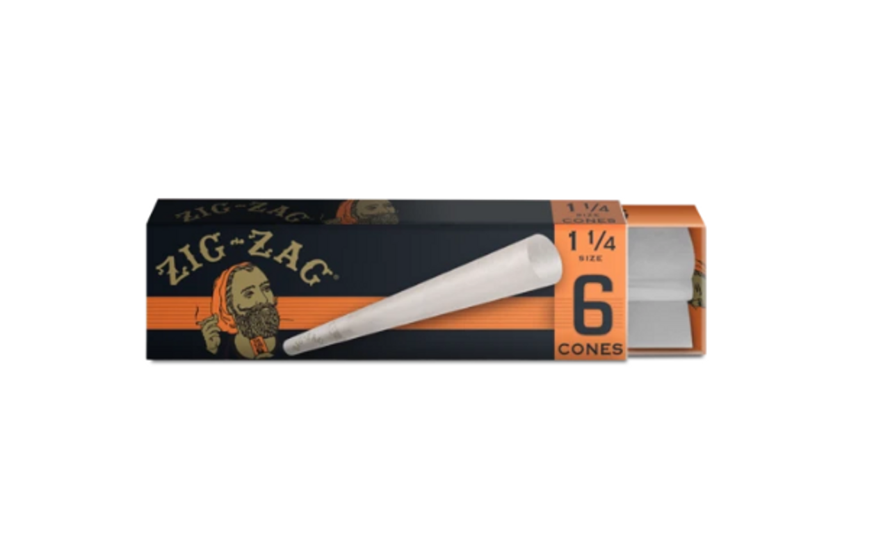 zig zag 1 1/4 unbleached pre rolled cone(100PK)+philadelphia smell proof  tube