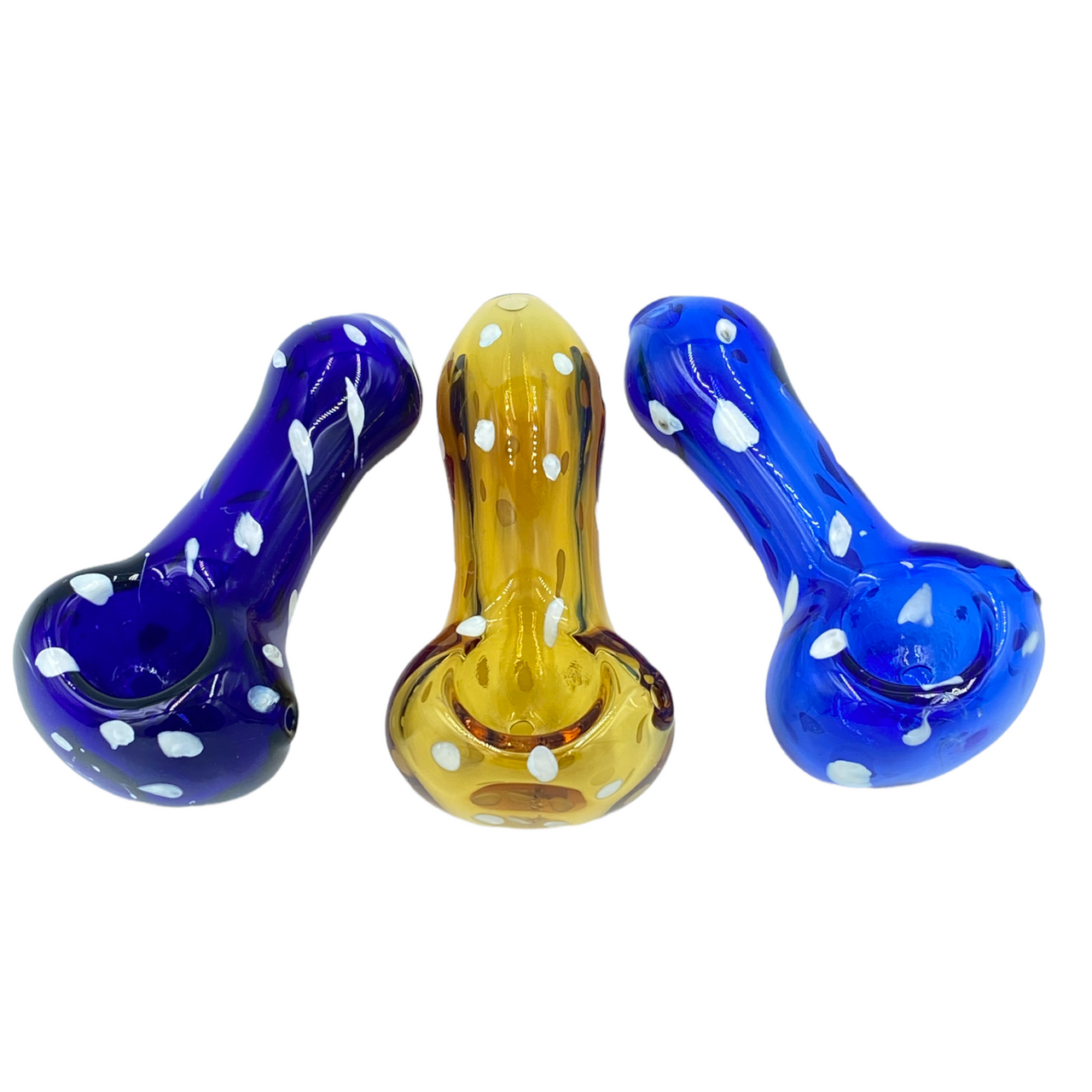LuvBuds - 2.5" Polka Dotted Hand Pipe, Assorted Colors May Vary
