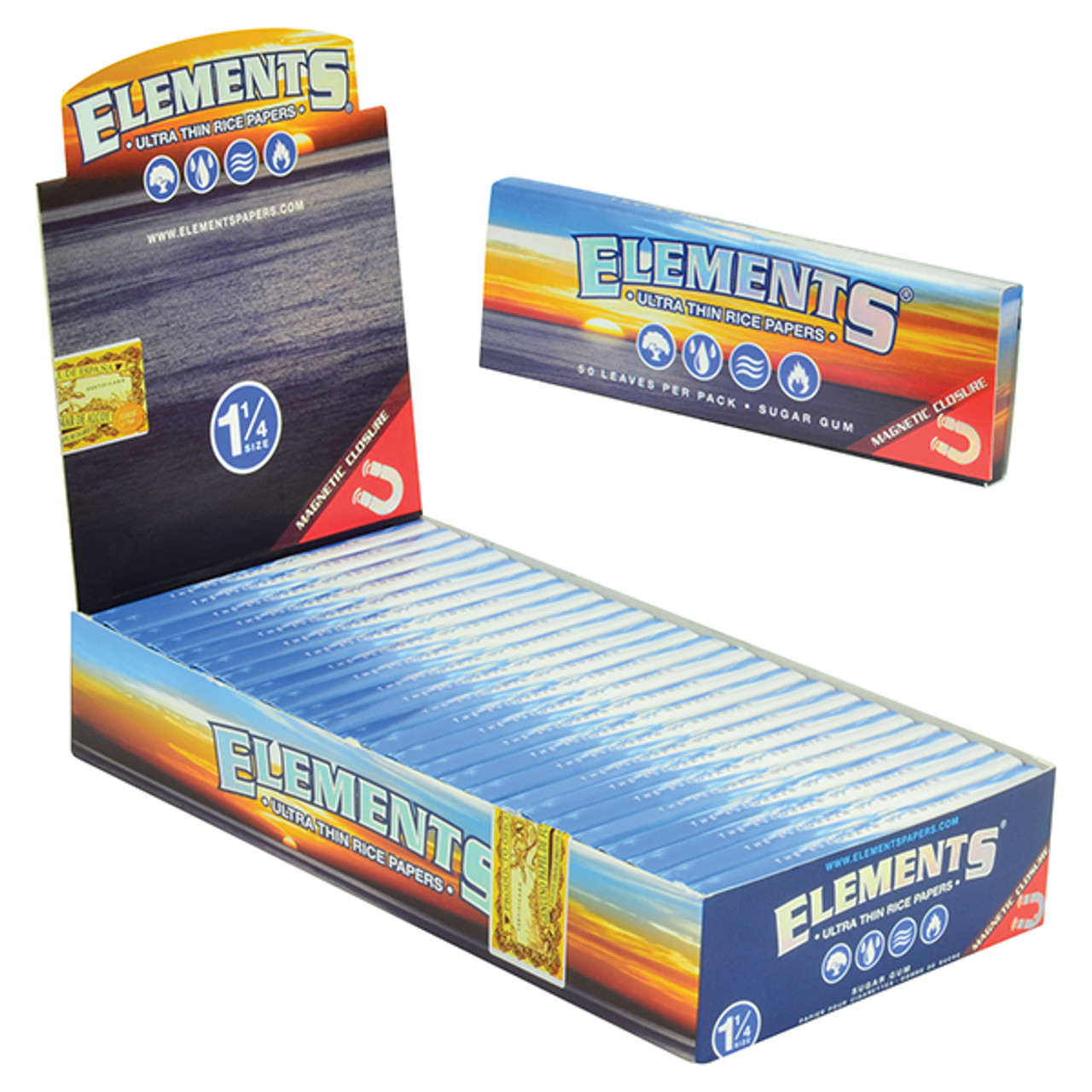Elements Rolling Papers - 1 1/4 - Burn & Brew