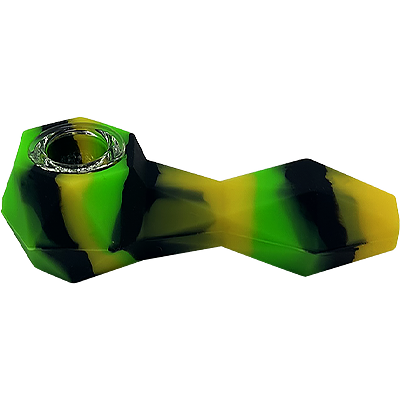 LuvBuds - 4.25" Silicone Diamond Hand Pipe, Assorted Colors May Vary