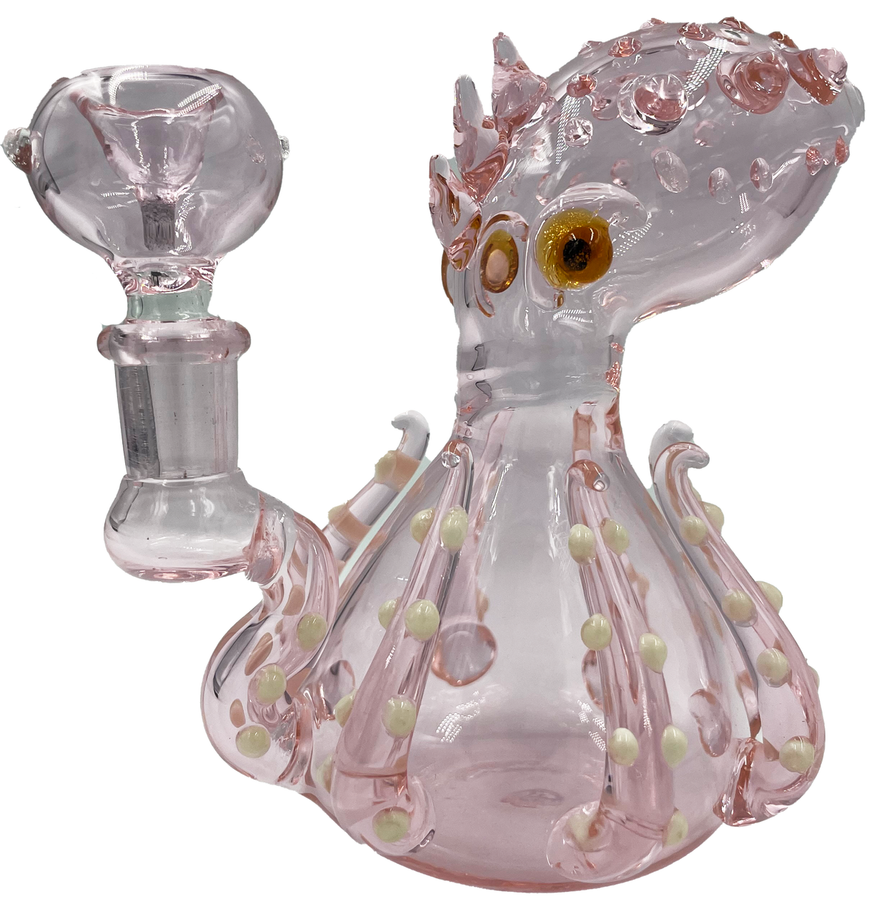 Glass Pipe 3 silver fumed octopus