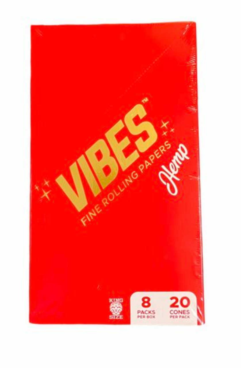 VIBES - Hemp Cones | King Size | 8ct | 20pk