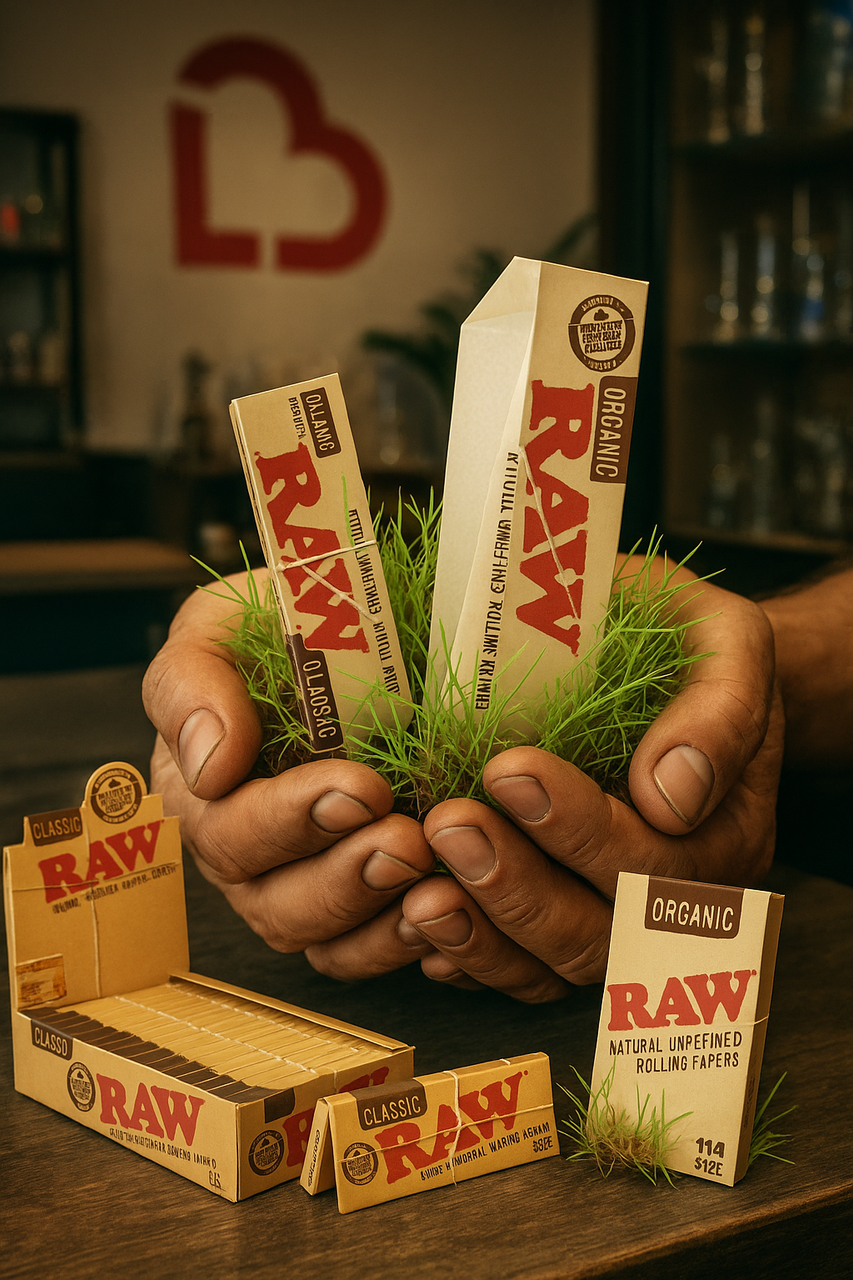 RAW Classic - 1 1/4 inch rolling papers 24 pack Retail Display (Generated with AI which can make mistakes)