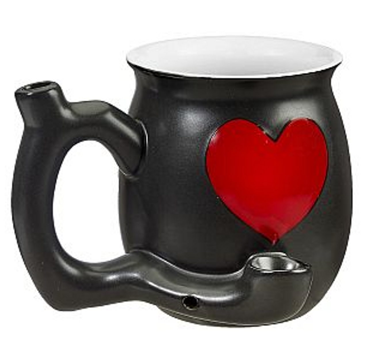 11oz. EMBOSSED RED HEART MUG - WHITE INSIDE