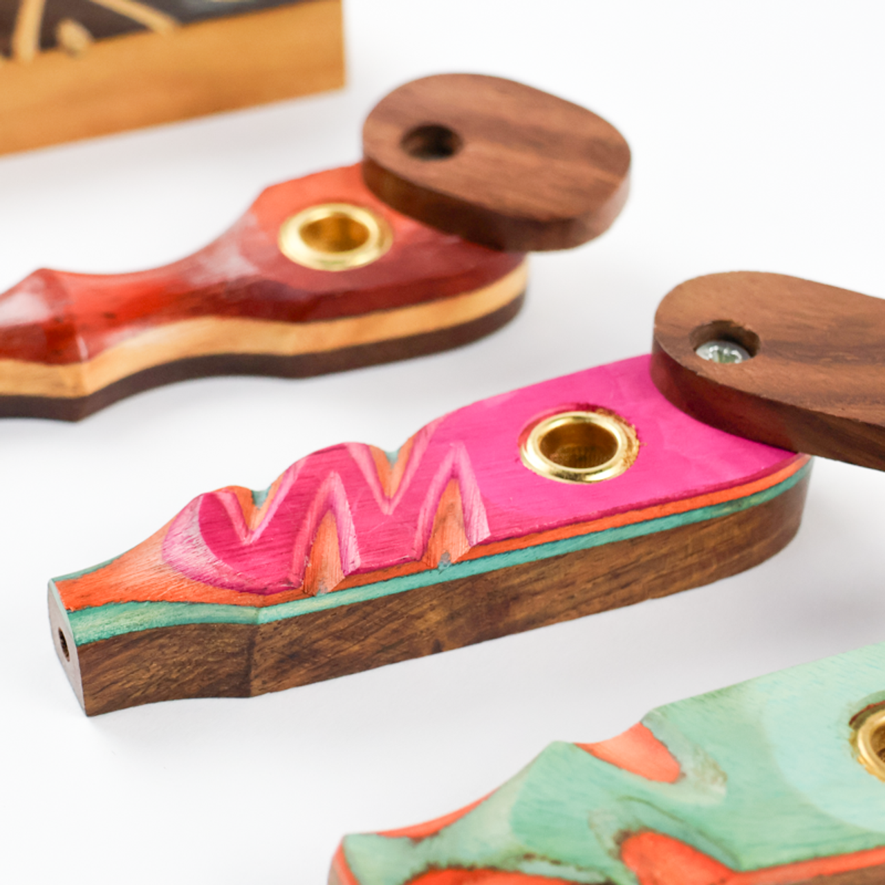 3.5" Assorted Wood Handpipes | Assorted Colors and Styles