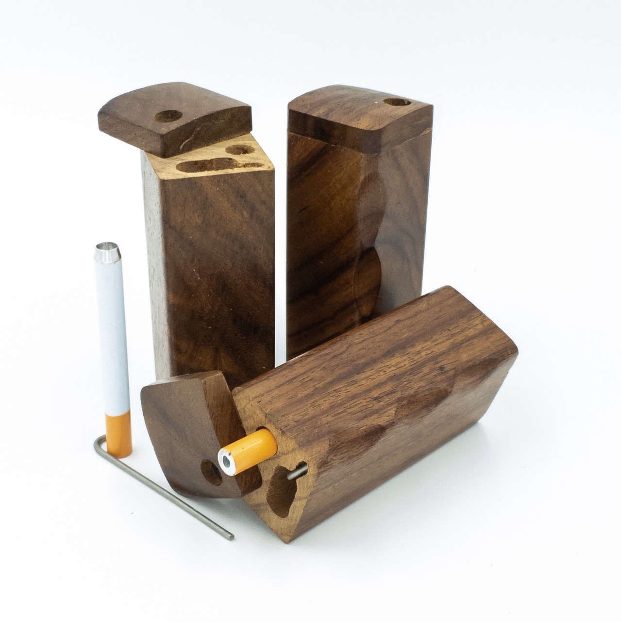 LuvBuds - 4" Knuckled Dugout with Tool and 1 Hitter, Natural Woodgrain