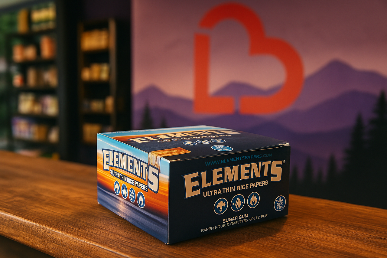 Elements - 50pk King Size Slim Rice Papers, Retail Display (Generated with AI which can make mistakes) Elements - 50pk King Size Slim Rice Papers, Retail Display (Generated with AI which can make mistakes)