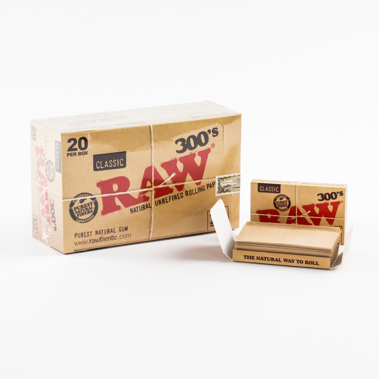 RAW - Classic Creaseless Papers, 300's, 1 1/4, 20ct