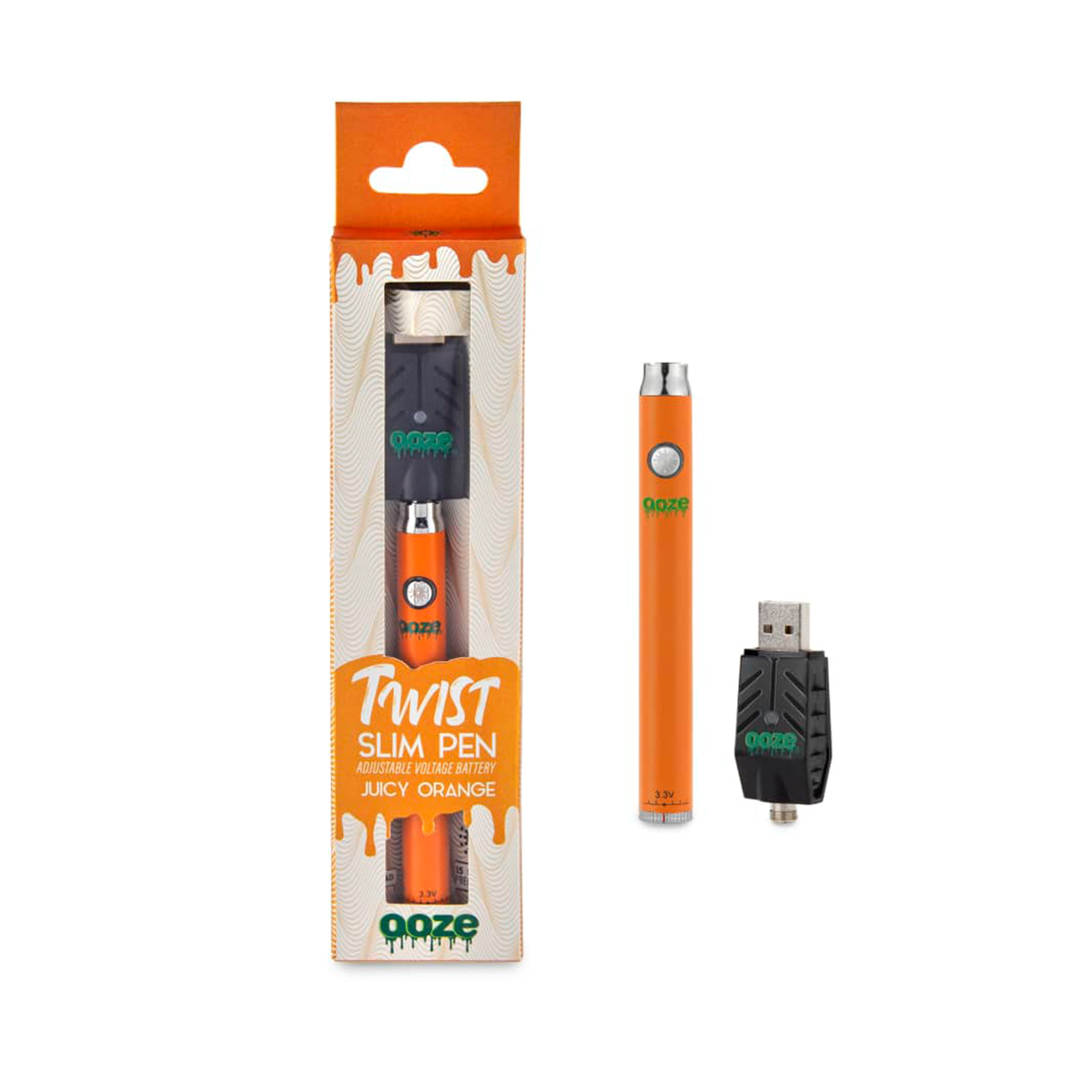 Ooze - Slim Twist Battery 510 Thread 320 mAh Device + USB Charger, Assorted Colors *Replacement for POS DISPLAY (Display Not Included)