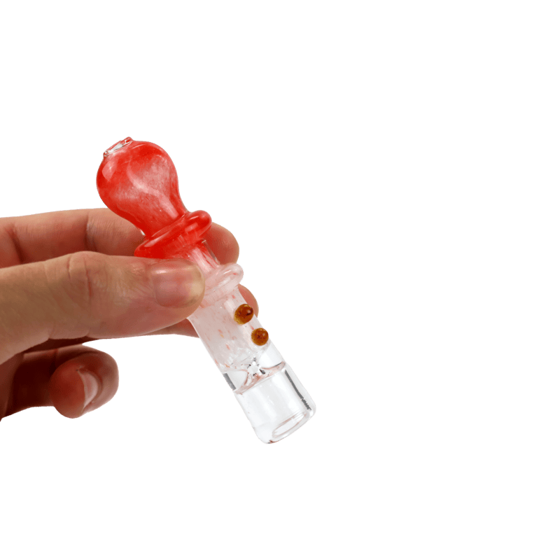 LuvBuds - 3" to 3.5" Duo Colored Chillums with Knocker, Assorted Colors and Combos May Vary