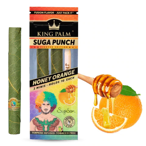 King Palm "MINI" Sean O'Malley Honey Orange Suga Punch 20ct 2pk