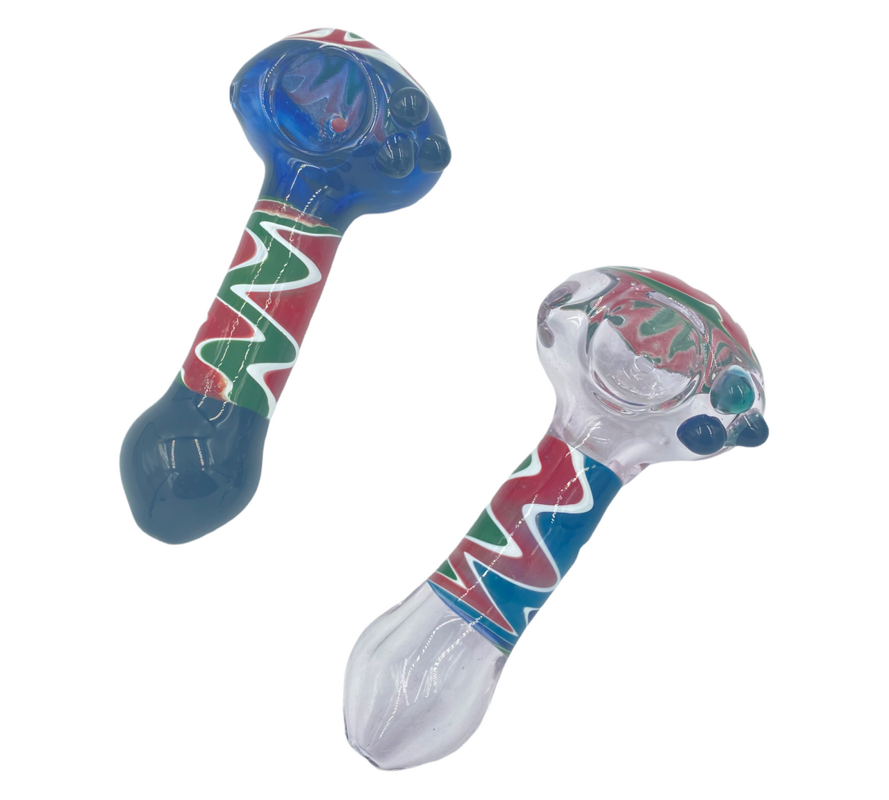 5" Wig Wag Hand Pipe with Knuckles | Assorted Colors