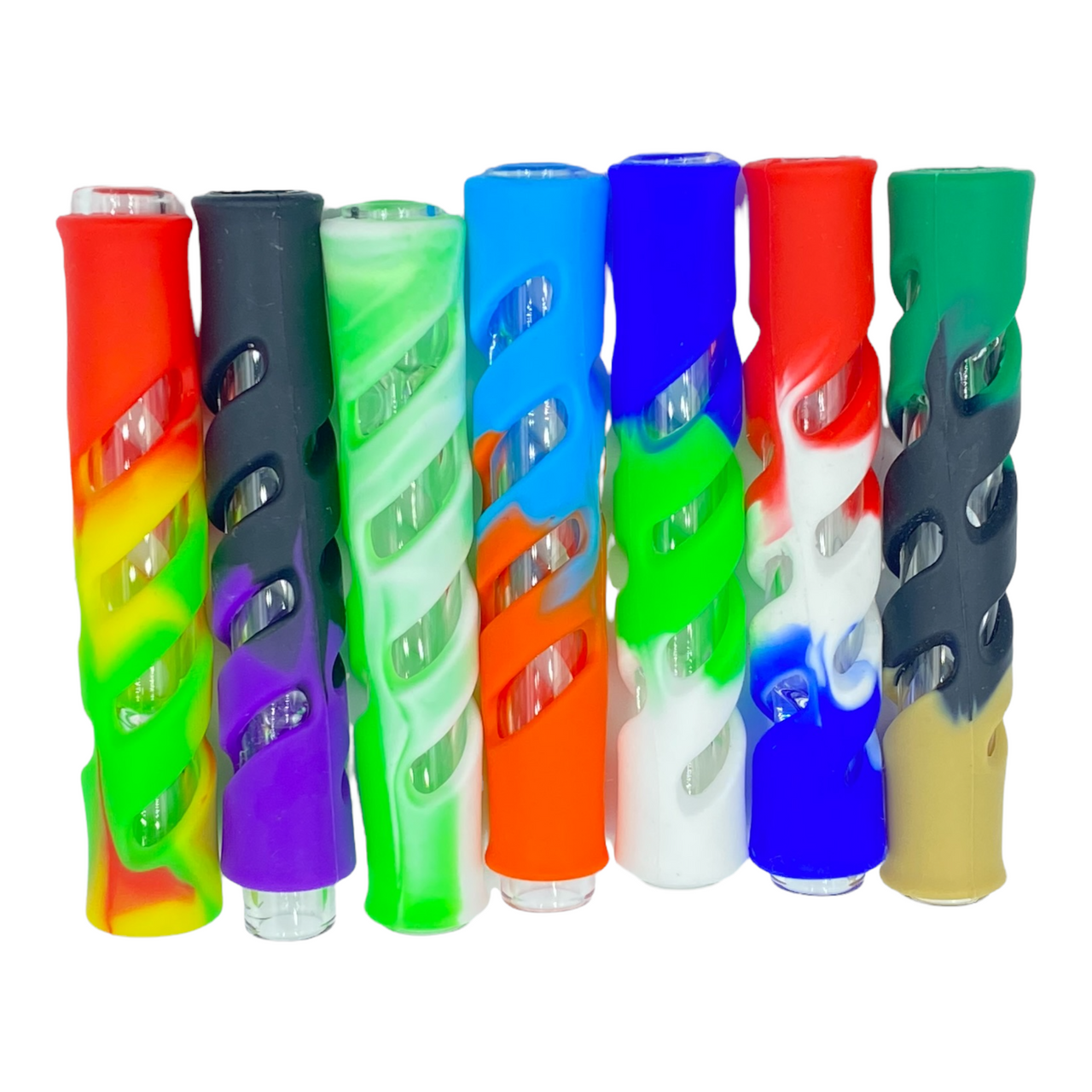 3.5" OG Glass Chillum with Silicone Cover  | Assorted Colors