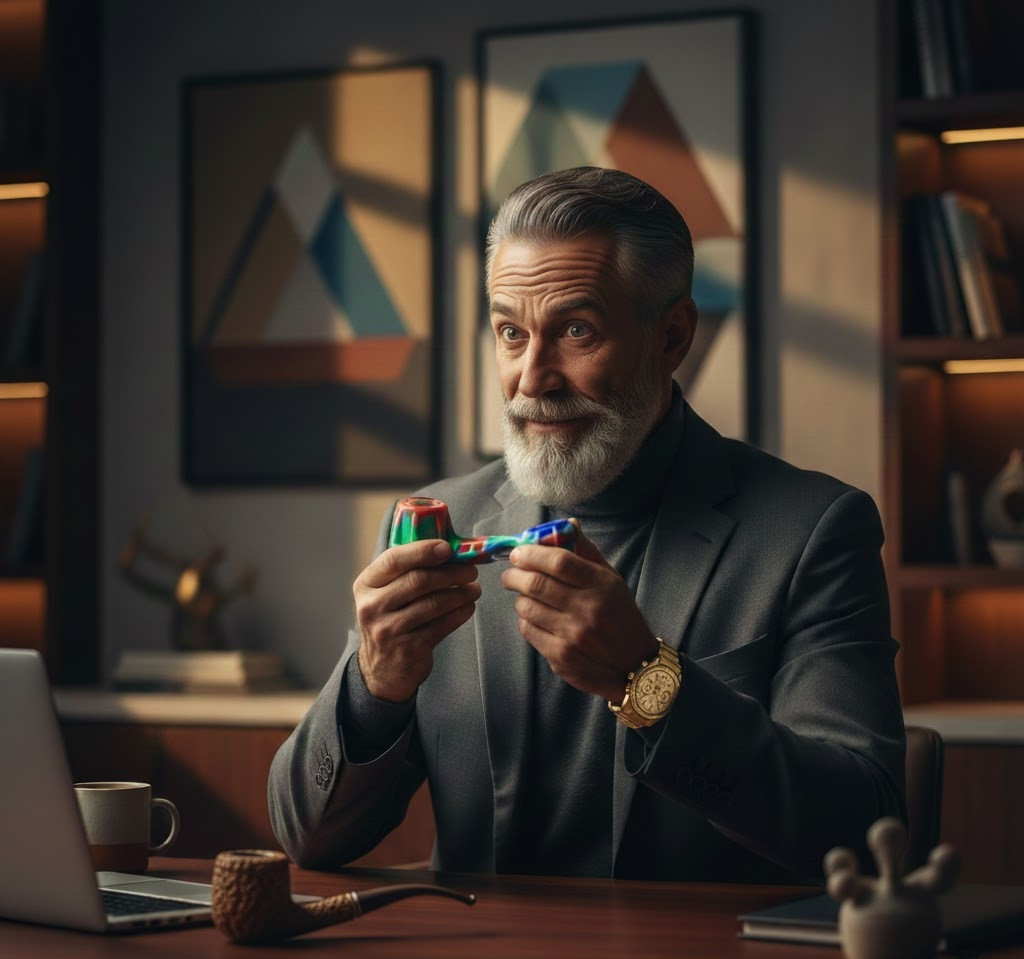 LuvBuds - 4.5" Silicone Cobb Pipe with Glass Bowl, Assorted Colors (Generated with AI which can make mistakes)